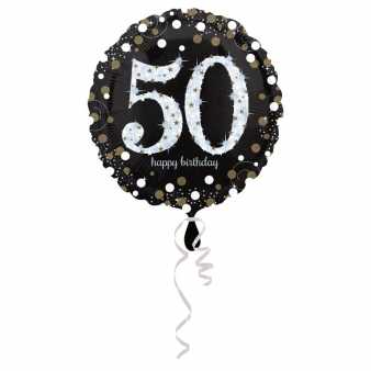 Folienballon zum 50. Geburtstag, silber