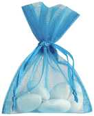 Organza Give away Säckchen in blau