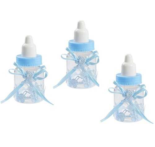 Babyflaschen in hellblau
