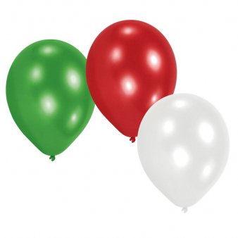 Luftballons Italienflagge, 30 Stück