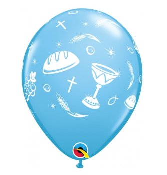 Luftballons mit kirchlichem Designdruck, blau