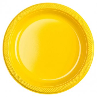 Plastikteller, gelb