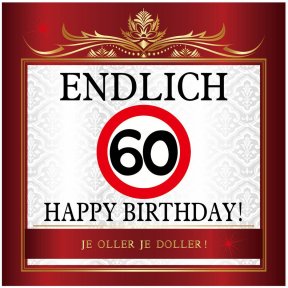 Aufkleber Endlich 60 als Flaschenetikett Aufkleber Endlich 60 als Flaschenetikett