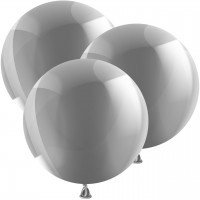 1 Luftballon XL - Ø 80cm - Metallic SILBER