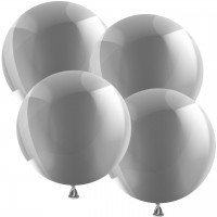 1 Luftballon XL - Ø 50cm - Metallic - Silber