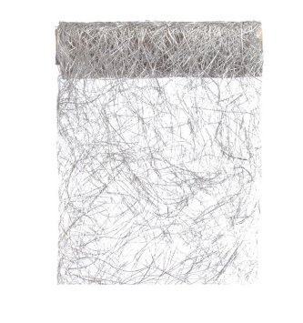 Abaca Tischläufer, silber