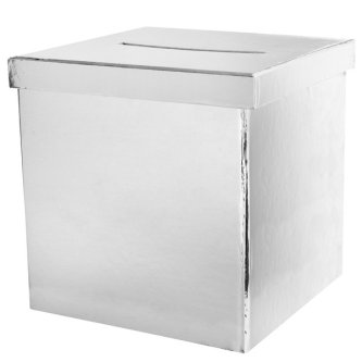 Geldbox / Briefbox silber, 20 cm