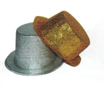 Zylinder in metallic silber / gold