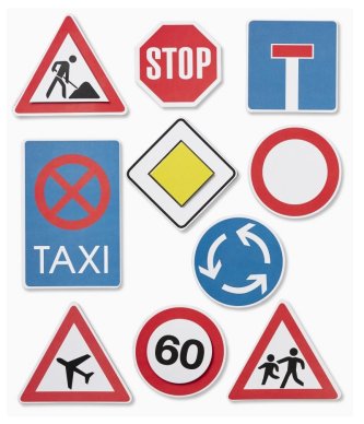 Verkehrsschild Design Sticker 3 D