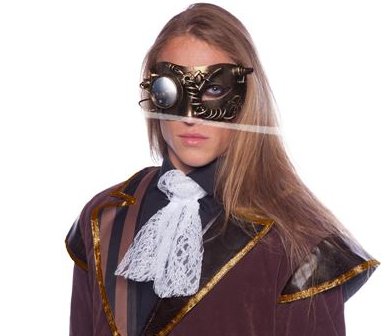 Steampunk Maske Gold Deluxe