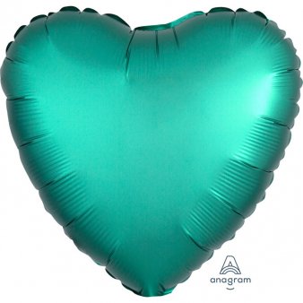 Satin Luxe Jade Folienballon, Herz