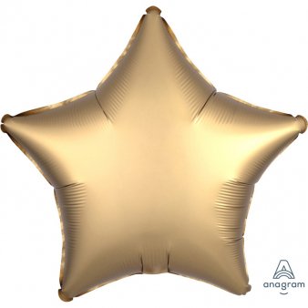 Satin Luxe Gold Folienballon, Stern