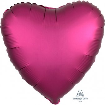 Satin Luxe Pink Folienballon, Herz