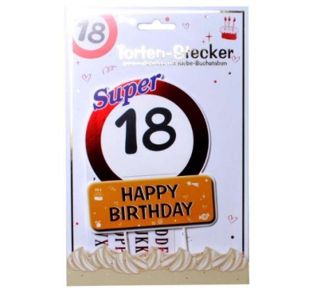 Tortendeko zum 18.Geburtstag