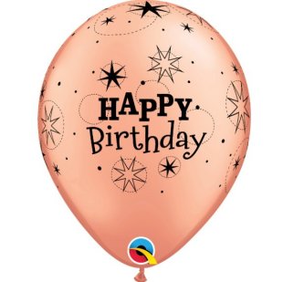 Ballons mit Happy Birthday Druck, 25 Stück