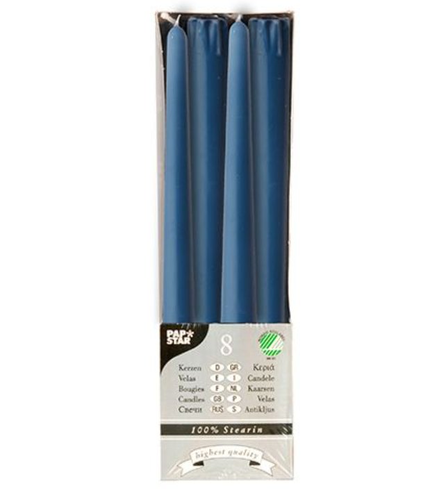 Leuchterkerzen 2,2 cm - 25 cm artikblau