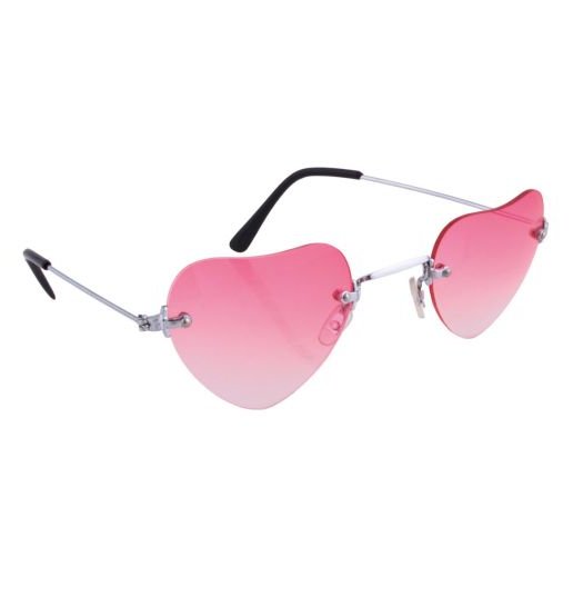 Herzbrille, pink