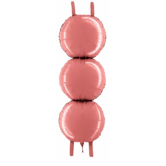 Folienballon: 3-er Säule pink gold
