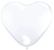 Luftballons, Herz,weiß 8 Stück - 30 cm
