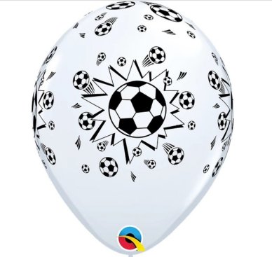 Fußball Ballons, 6 Stück - 28 cm