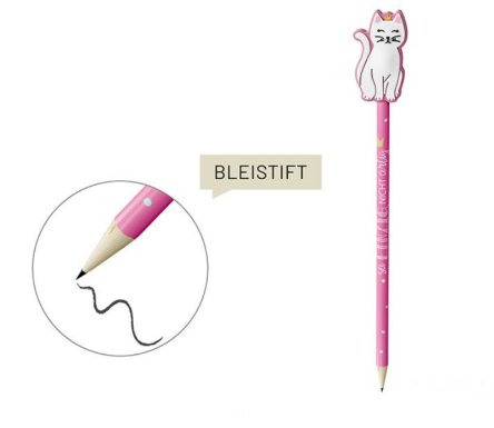 Bleistift Katze mit Topper