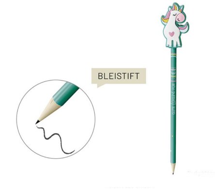 Bleistift Einhorn mit Topper