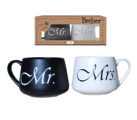 Becher-Set Mr. & Mrs.