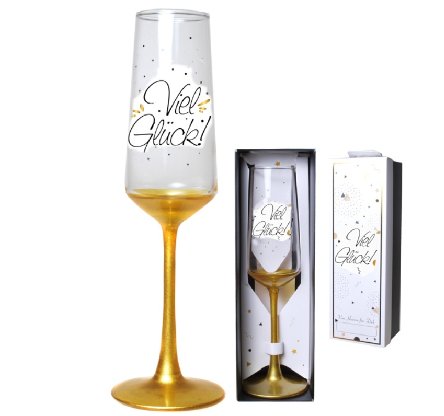 Sektglas Viel Glück