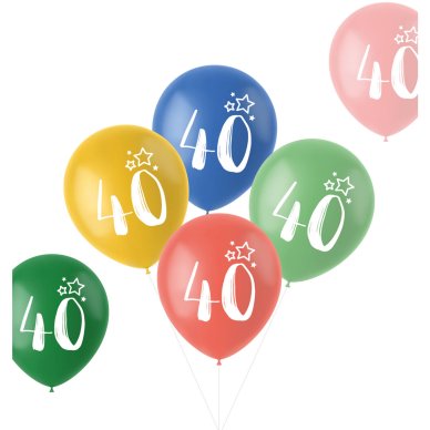Ballons Retro 40 Jahre, bunt