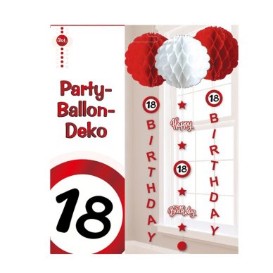 Ballon-Hänge-Deko zum 18. Geburtstag