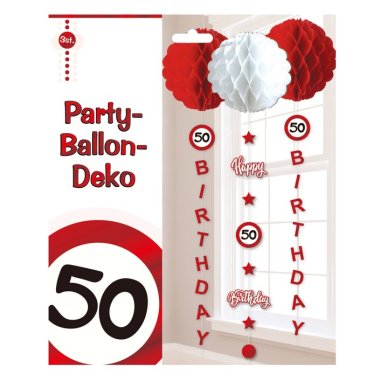 Ballon-Hänge-Deko zum 50. Geburtstag