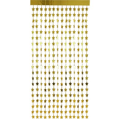 Türvorhang Folie Sterne Gold  - 2x 1m