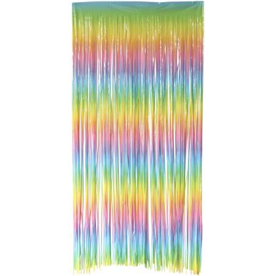 Party Vorhang Pastell Regenbogen