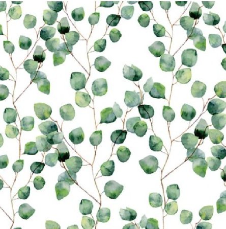 Servietten mit Blättern,  20 Stück