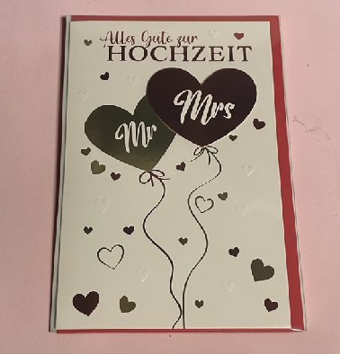 Hochzeit Glückwunschkarte Hochzeit Glückwunschkarte