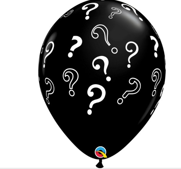 Luftballon Fragezeichen Druck, 40 cm