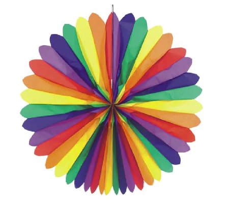 Dekofächer 120 cm Regenbogen