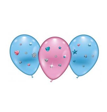Juwelen Perlmuttballons, 4 Stück