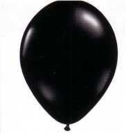 Luftballons Schwarz, 12 cm, 100 Stück