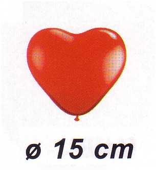 Herz Ballon QUALATEX-100 St. Herzballon 15 cm