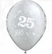 Luftballon-100 Stück +Silberne Hochzeit+