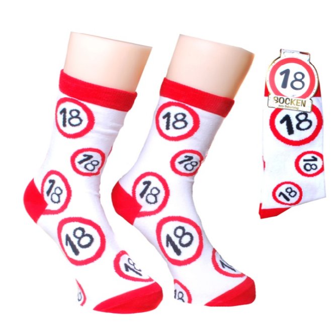 Socken zum 18. Geburtstag (Größe 38û42)