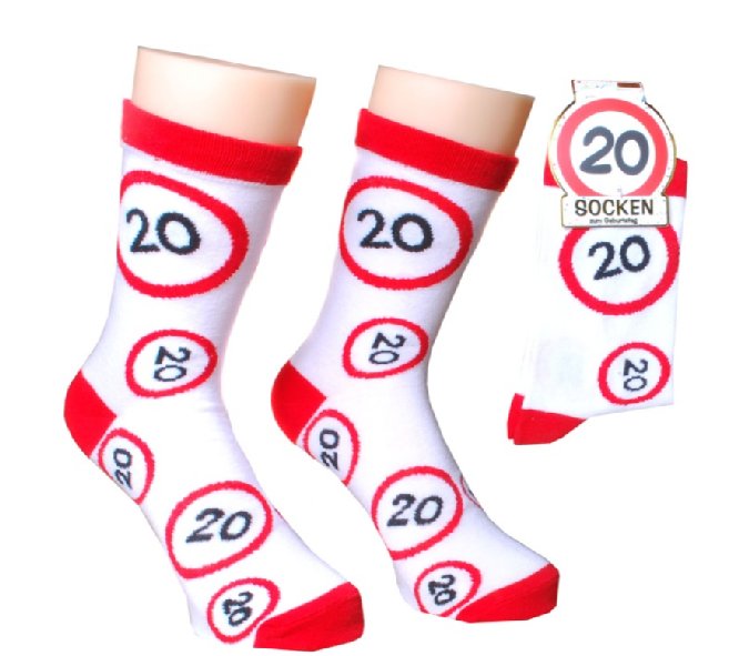 Socken zum 20. Geburtstag (Größe 38-42)