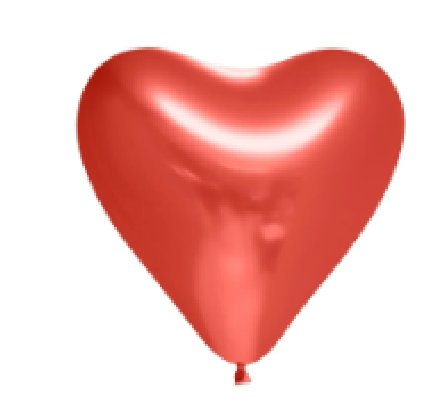 Herzballons, rot, Spiegeloptik, 6 Stück