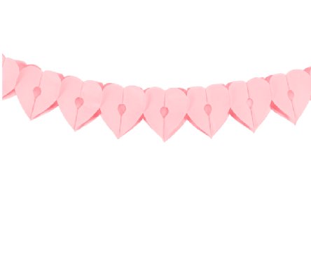 Papiergirlande û Herz,rosa