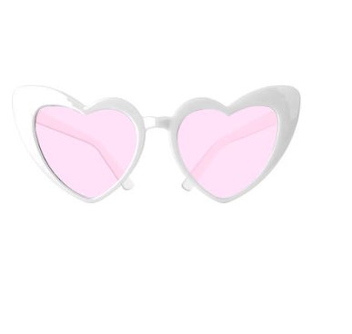Herzbrille, weiß