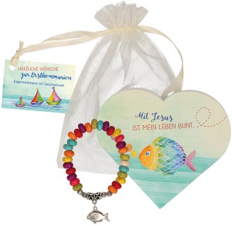 Geschenkset mit Jesus ist mein Leben bunt