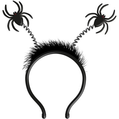 Halloween - Haarreifen mit Spinnen