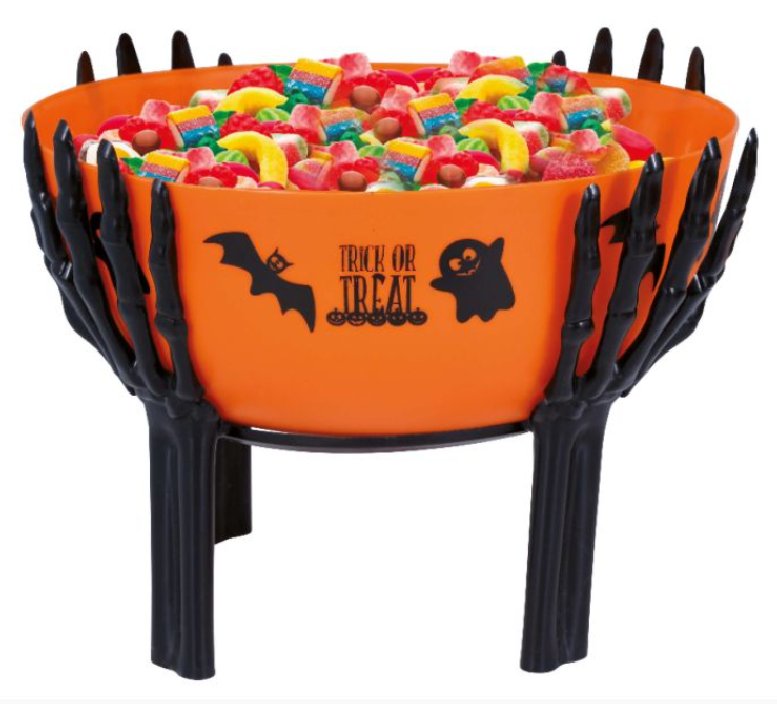 Orangefarbene Schüssel für Halloween