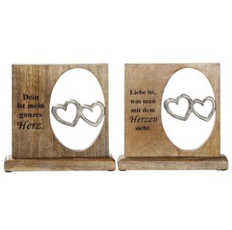 Holz Rahmen mit Botschaft Liebe